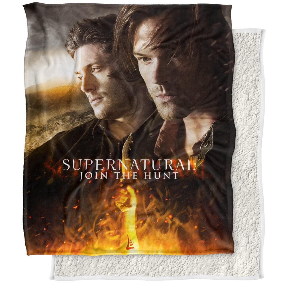 Supernatural Reversible Silky Touch Sherpa Fleece Blanket 50" x 60"