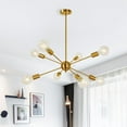 thumbnail image 1 of LOHASLED 8 Lights Gold Spuntnik Chandelier Contemporary,Brushed Brass Modern Pendant Lighting,Mid Century Ceiling Light Fixture for Dining Room Bed Room Kitchen Room, 1 of 6