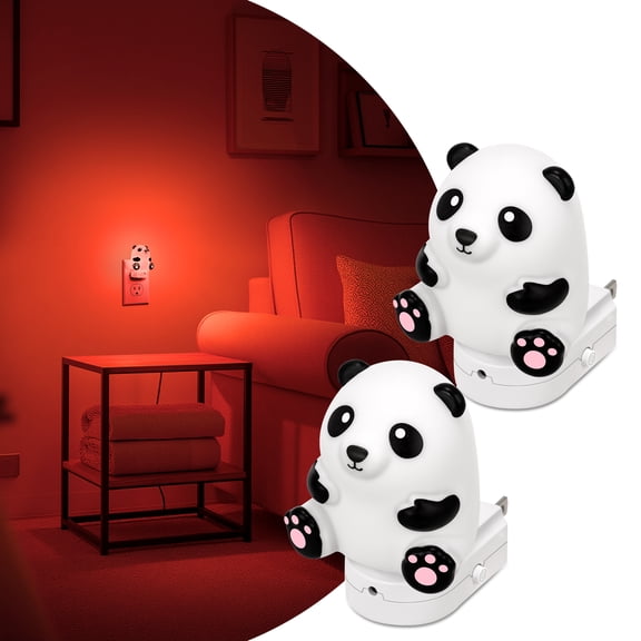 LOHASLED Panda Multicolor RGB & Warm White Kids Night Light Plug In