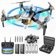 Loheer Camera Drone for Adults, 4K HD RC Quadcopter with High Speed Brushless Motor, Altitude Hold, Waypoint Fly, 2 Batteries,Toys Gifts for Boys Girls