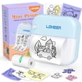 thumbnail image 1 of LOHEER Mini Printer, Portable Thermal Printer Bluetooth Inkless Sticker Maker for Notes Journal, DIY, 1 of 8