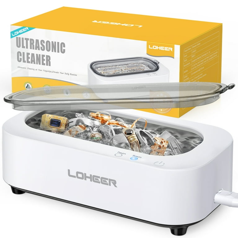 Loheer Ultrasonic Jewelry Cleaner, 48kHz Sonic Machine for Rings