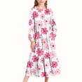 thumbnail image 1 of LOINRODI Girls Long-Sleeve Tiered Maxi Dress Soft Pockets Design Spring Fall Floral Girls' Casual Dresses Pink 4-14 Years, 1 of 6