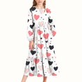 thumbnail image 1 of LOINRODI Girls' for Valentine's Day Long-Sleeve Layered Dress Soft Pockets Design Spring Fall Heart Prints Kids Casual Dresses Multicolor 6, 1 of 6