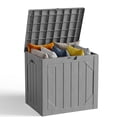 thumbnail image 1 of LOJIAWOWE 30 Gallon Outdoor Deck Box, Lockable Waterproof Storage Box for Patio Cushions & Garden Tools, Weatherproof Deck Storage Container with Tool-Free Assembly (Gray), 1 of 6