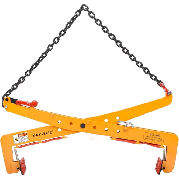 LOJIAWOWE Stone Lifting Clamp, 26"-49.6" Adjustable Granite Slab Lifter - 3306 lbs Heavy Duty Chain Style Clamp for Marble, Concrete & Stone Blocks