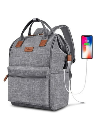 15.6 inch Laptop Backpack Casual Canvas Backpack W/ USB Charging Port - Mr  Peachy