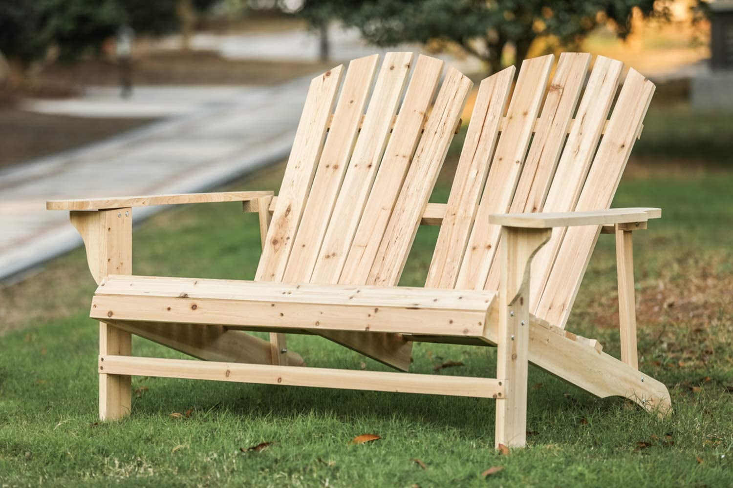 Lokatse Home Outdoor Wooden Adirondack Chair LOKATSE HOME Outdoor