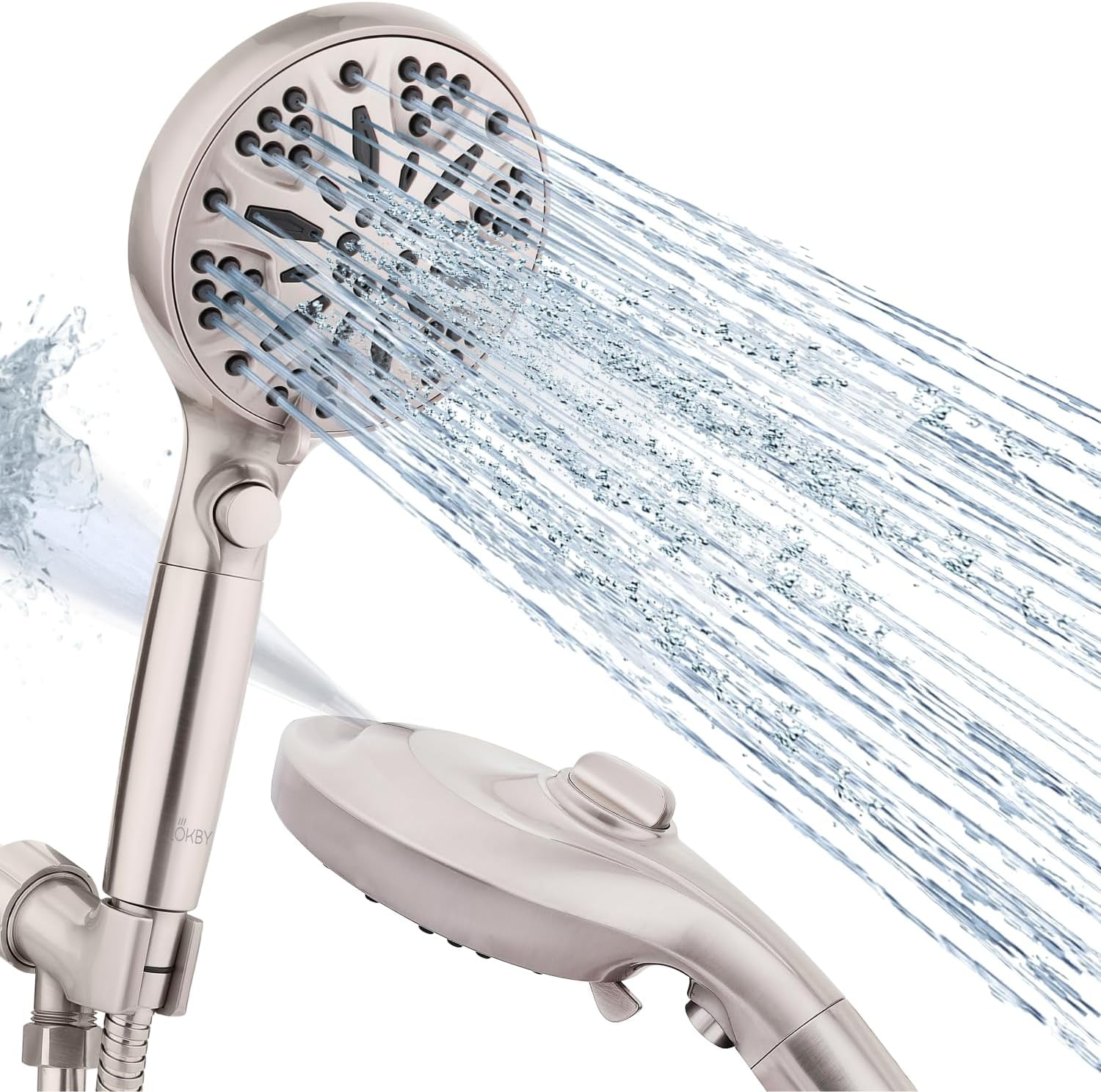 LOKBY 10Settings High Pressure Shower Head with Handheld 2 Power