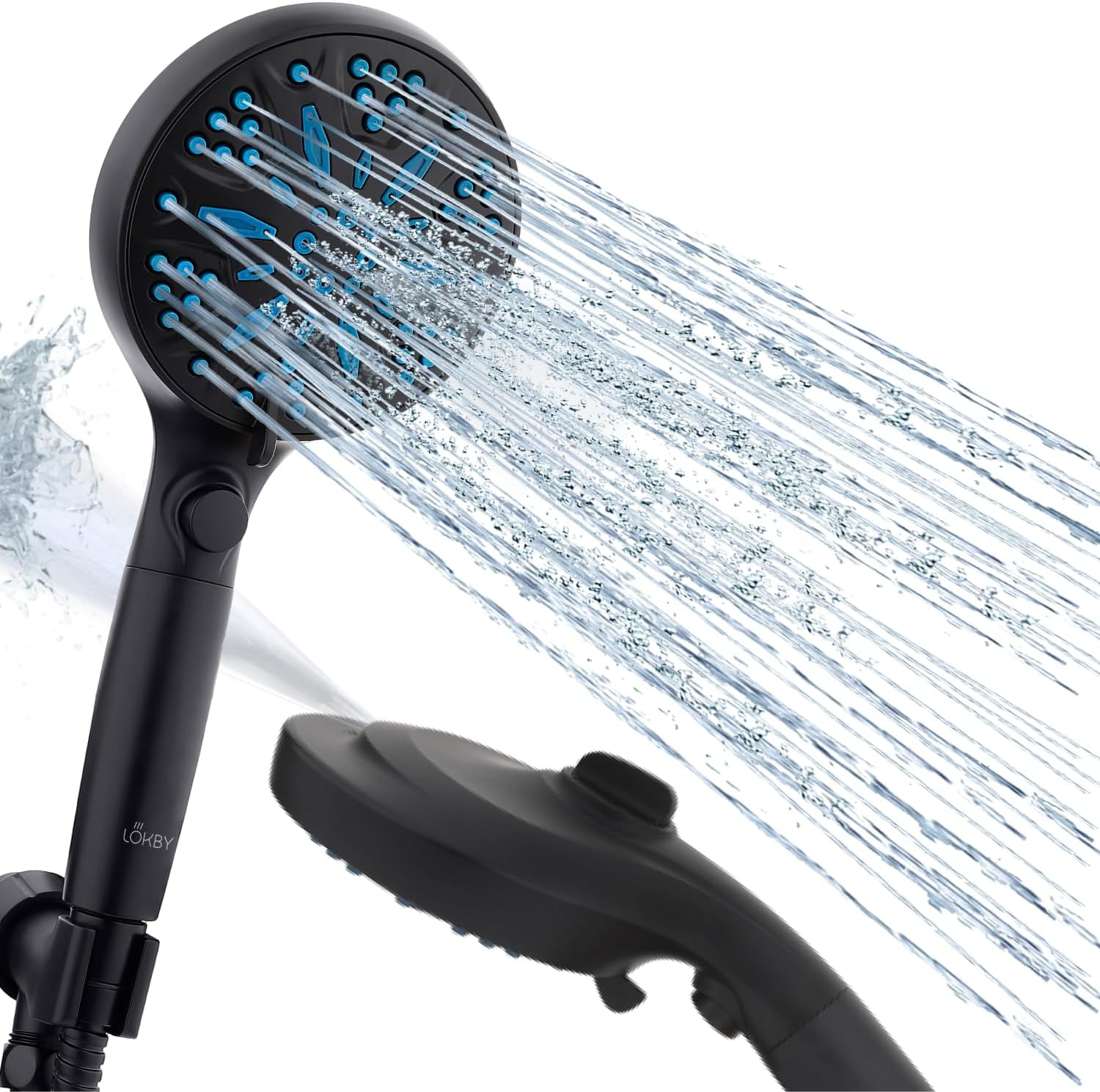 LOKBY 10Settings High Pressure Shower Head with Handheld 2 Power