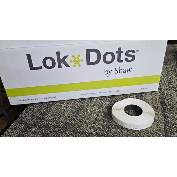 LOKDR Refill Roll for Shaw LokDots Adhesive Roll Applicator 950 Rolls Available!