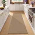 thumbnail image 1 of LOKHOM 2'x6' Kitchen Runner Rug, Non Slip Washable Cotton Woven Runners for Hallways, Entryway, Kitchen, Brown, 1 of 7