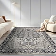 thumbnail image 1 of LOKHOM 5'x7' Boho Area Rug for Living Room, Non Slip Machine Washable Rugs Vintage Floor Carpet for Bedroom Dinning Room Kitchen, Black Coffee, 1 of 11