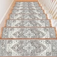 thumbnail image 1 of LOKHOM 15 Pack Polyester Anti-Slip Durable Carpet Stair Treads for Wooden Steps, 8" x 30"，Beige Gray, 1 of 7