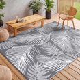 thumbnail image 1 of LOKHOM 9'x12' Gray Outdoor Rug Waterproof Reversible Plastic Straw Rug for Patios,Porch,RV,Beach, 1 of 8