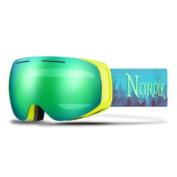 LOKI Magnetic Diamant™ Anti-Fog Vented Green Ski Goggles - Bonus Lenses