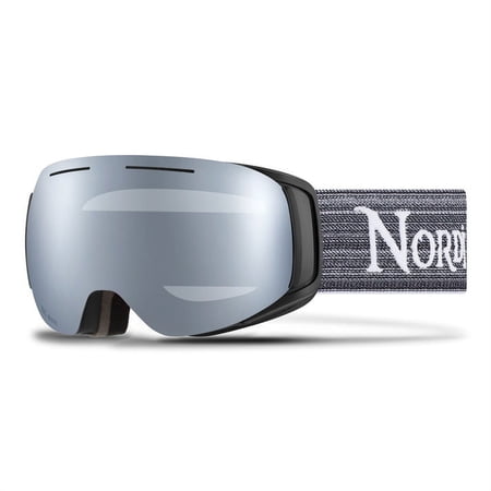 LOKI Magnetic Diamant™ Anti-Fog Vented Silver Ski Goggles - Bonus Lenses