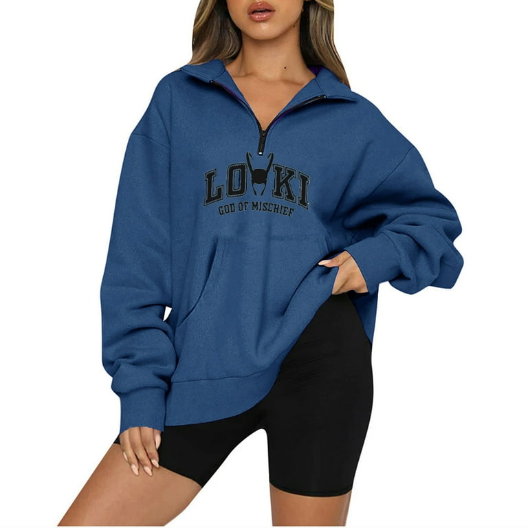 Quarter zip sweatshirt with pockets on sale