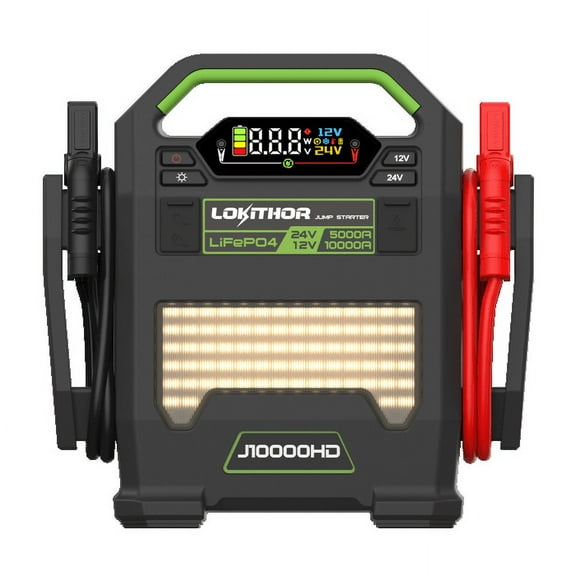 LOKITHOR J10000HD Heavy Duty Jump Starter with LiFePO4  12V/10000Amp & 24V/5000Amp