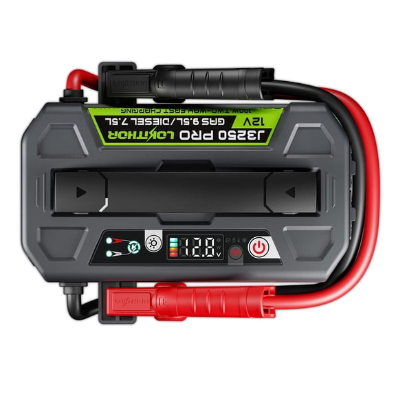 LOKITHOR J3250 PRO Car Jump Starter, 3250A 12V Portable Battery Booster, 100W Fast Charging, Power Bank, LED Light for 9.5L Gas/7.5L Diesel Engine