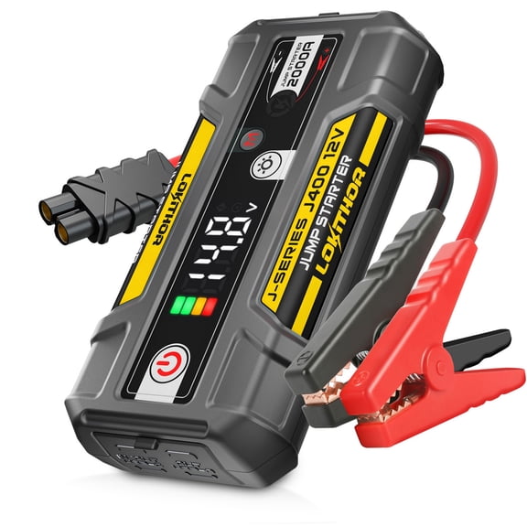 LOKITHOR J400 2000A Car Jump Starter for Cars, Trucks & SUVs (8L Gas/6L Diesel), 12V Portable Jump Box with ConnectMax Tech, Power Bank and LED Light