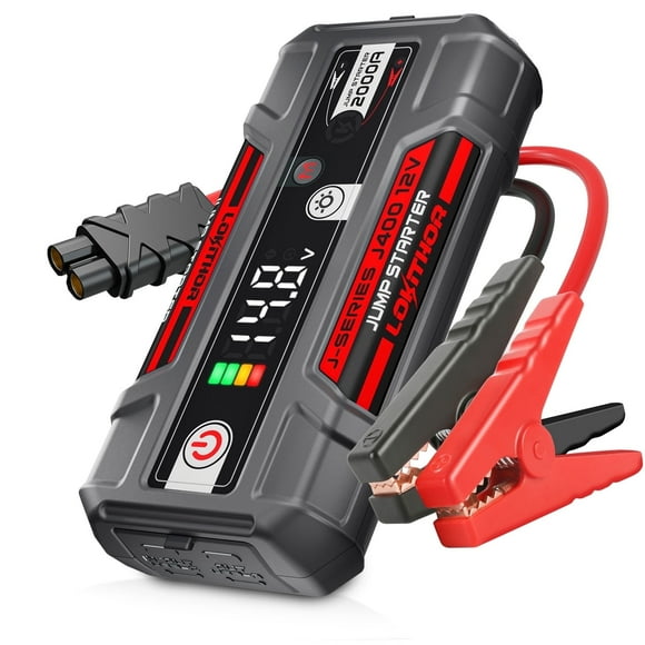 LOKITHOR Jump Starter J400 2000A 12V Battery Portable with Smart Digital Screen and ConnectMax Tech (8LGas/6L Diesel Engines)