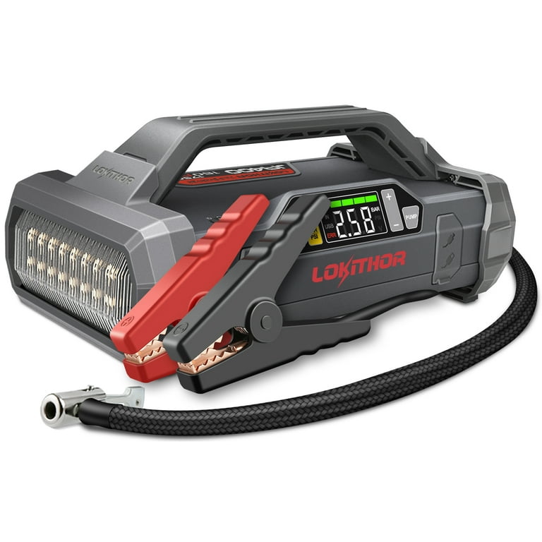 LOKITHOR JA400 1750A 12V Jump Starter with Air Compressor, 60W Two