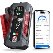 LOKITHOR JT400 4‑in‑1 2500A 12V Car Jump Starter for 8.5L Gas / 6.5L Diesel, 100‑2000 CCA Bluetooth Battery Tester, 8000mAh Power Bank, LED Flashlight