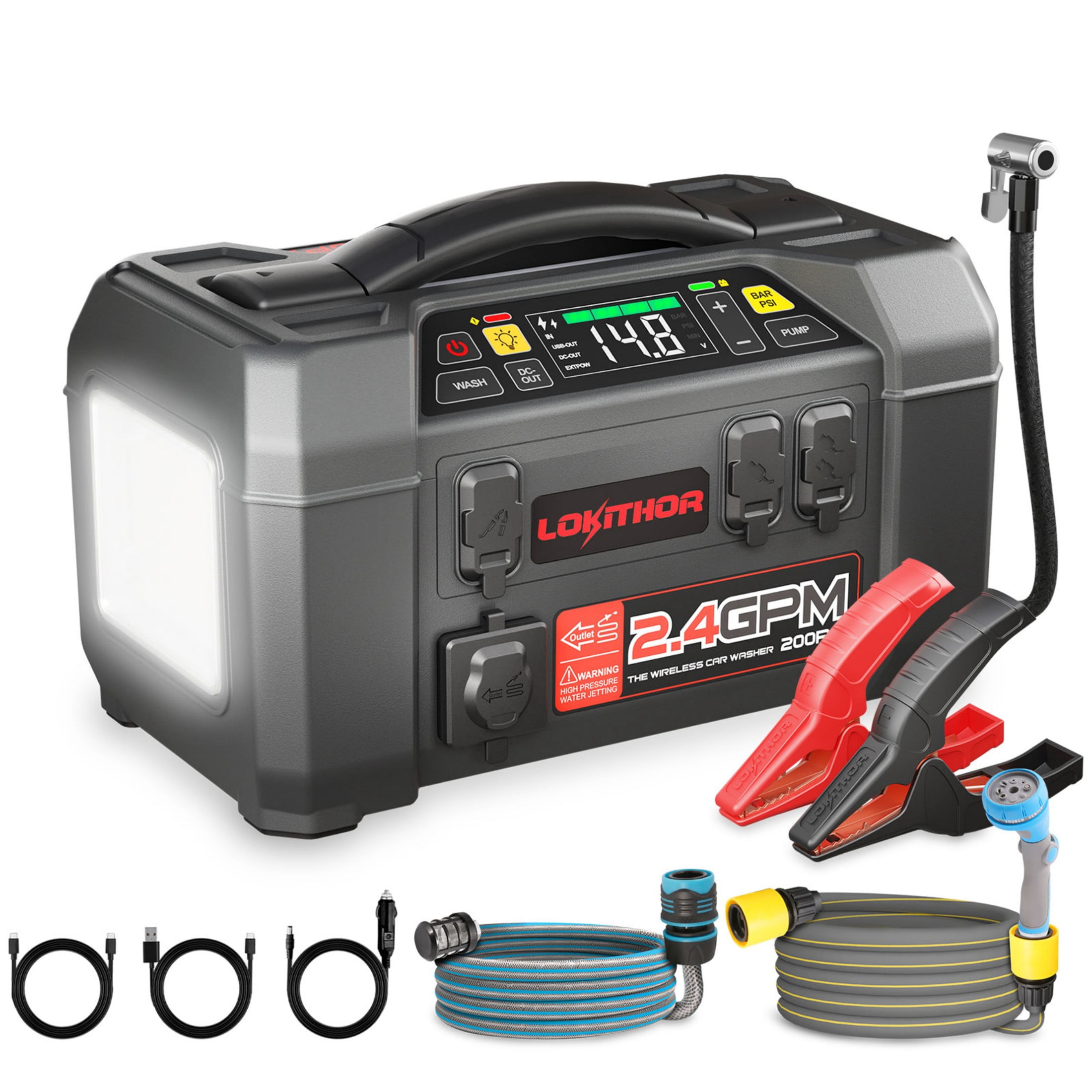 Free Shipping! AW401 2500A 12V Jump Starter for Up to 8.5L Gas or 6.5L ...