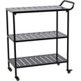 thumbnail image 1 of LOKKHAN 3-Tier Rolling Bar Cart with Handle, Indoor-Outdoor Patio Mobile Serving Cart Beverage Cart, Coffee Station Drink Trolley for Home Kitchen, Living Room, Storage Islands & Carts, Modern Black, 1 of 9