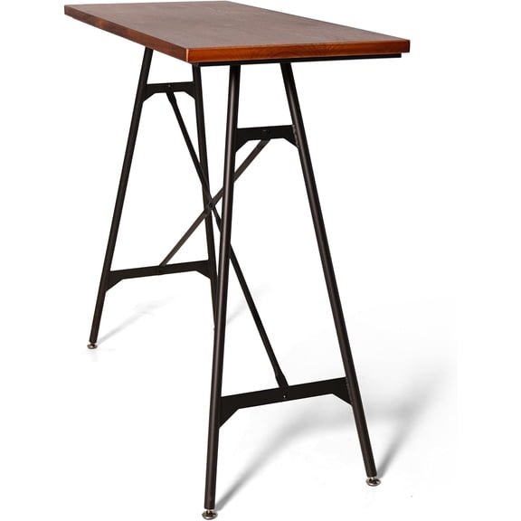 LOKKHAN Modern Industrial Table - 45.3 L x 41.34 H - Rectangular Desk for Home Office, Dining, Side Table - Writing Desk with Cross Bracing - Compact Multipurpose Study, Computer, Craft Workstation
