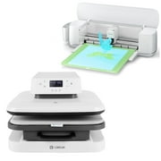 LOKLiK by HTVRONT White Automatic Heat Press Machine 15 x 15 + Cutting Machine 2 Bundle, for Transfer Vinyl & Sublimation Project