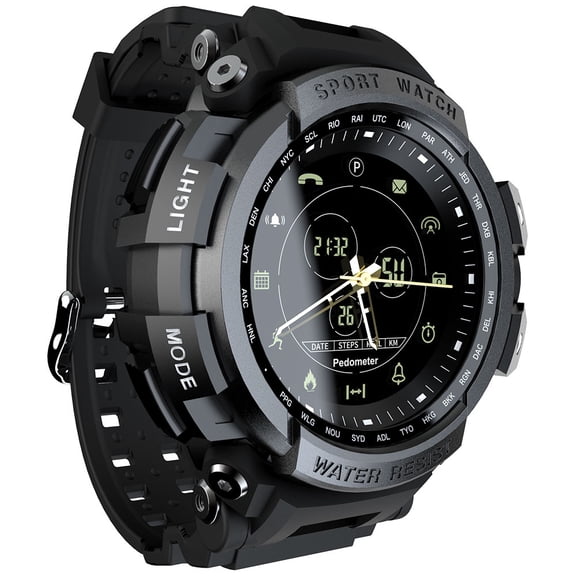 LOKMAT MK28 Smart Watch 1.14inch Screen BT4.0 Life Waterproof Pedometer Calories Alarm Sports Men Smartwatch for Android 6.0 / iOS 7.0 and above