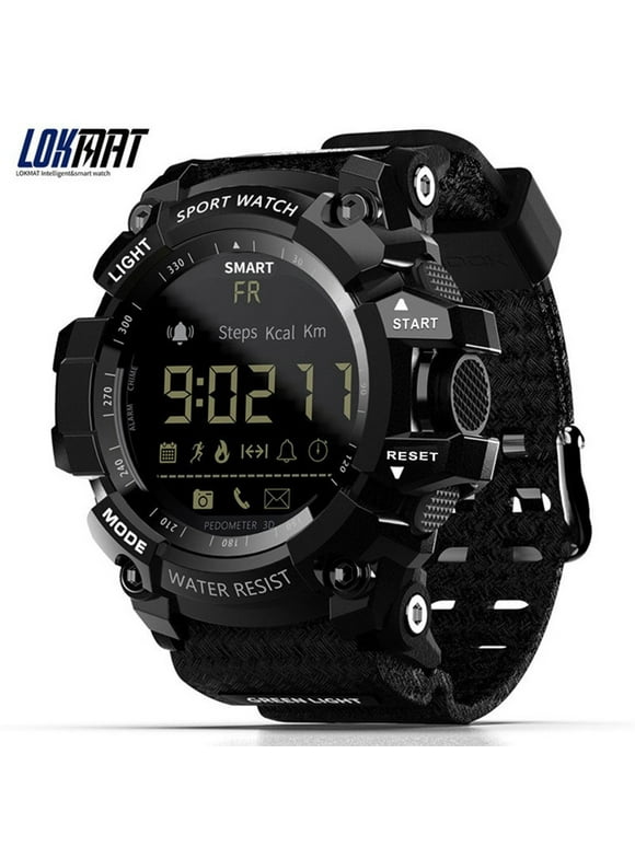 LOKMAT Smart Watch,Smartwatch Fitness Watch Army Luminous BT Smartwatch EL Luminous Remote Camera Smart Watch Week Date IP67 / 5ATM Battery IP67 12-months Battery MK16 Men Women Wristwatch