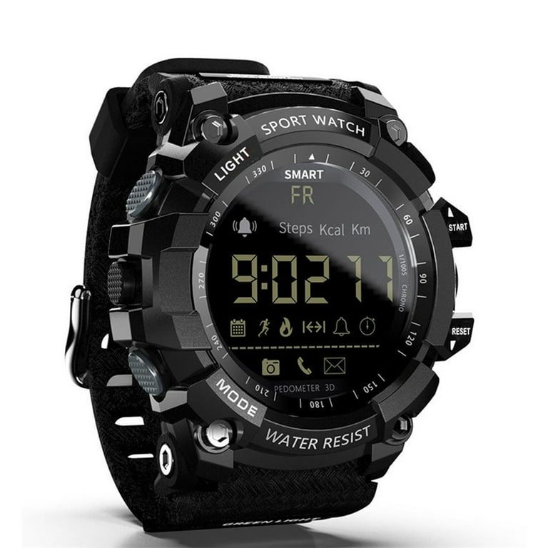 LOKMAT Smart Watch Fitness Remote IP67 5ATM Watch Army Smart Watch Week Date Men Women Wristwatch 12 months Battery Smartwatch Fitness Remote Camera MK16 Battery IP67 EL Luminous Smartwatch Walmart ...