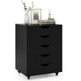 thumbnail image 1 of LOKO 5-Drawer Storage Cabinet, Versatile Storage Drawer of Chest with Lockable Wheels, Mobile Office Lateral File Cabinet Under Desk, Modern Dresser for Home Office, Study Room (Black), 1 of 9