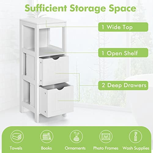 LOKO Bathroom Floor Cabinet, Multifunctional Floor Storage Cabinet with ...