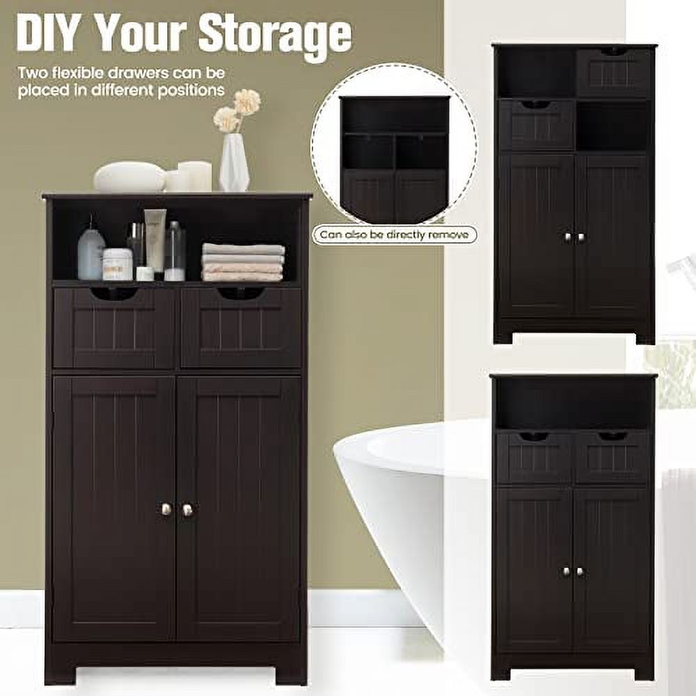 LOKO Bathroom Storage Cabinet, Multifunctional Floor Storage Organizer ...