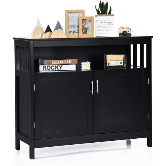 LOKO Buffet Cabinet with Storage, Bar Cabinet with Five-Position Adjustable Shelf, Wine Cabinet Sideboard Console Table, 40 x 16 x 34 inches