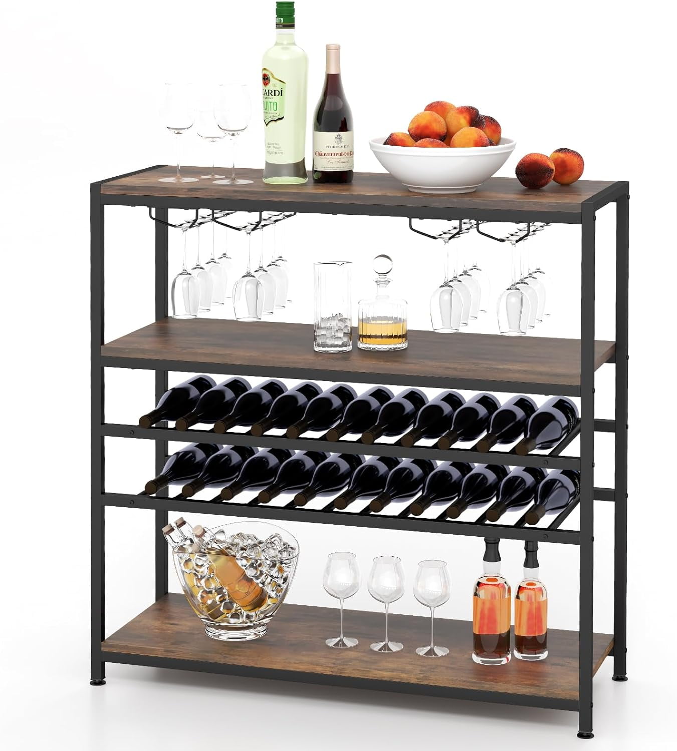 Wine Rack SortWise® - 6-Tier For 36 Bottles, Free Standing Solid Wood ... - Tiered Wine Storage Ideas