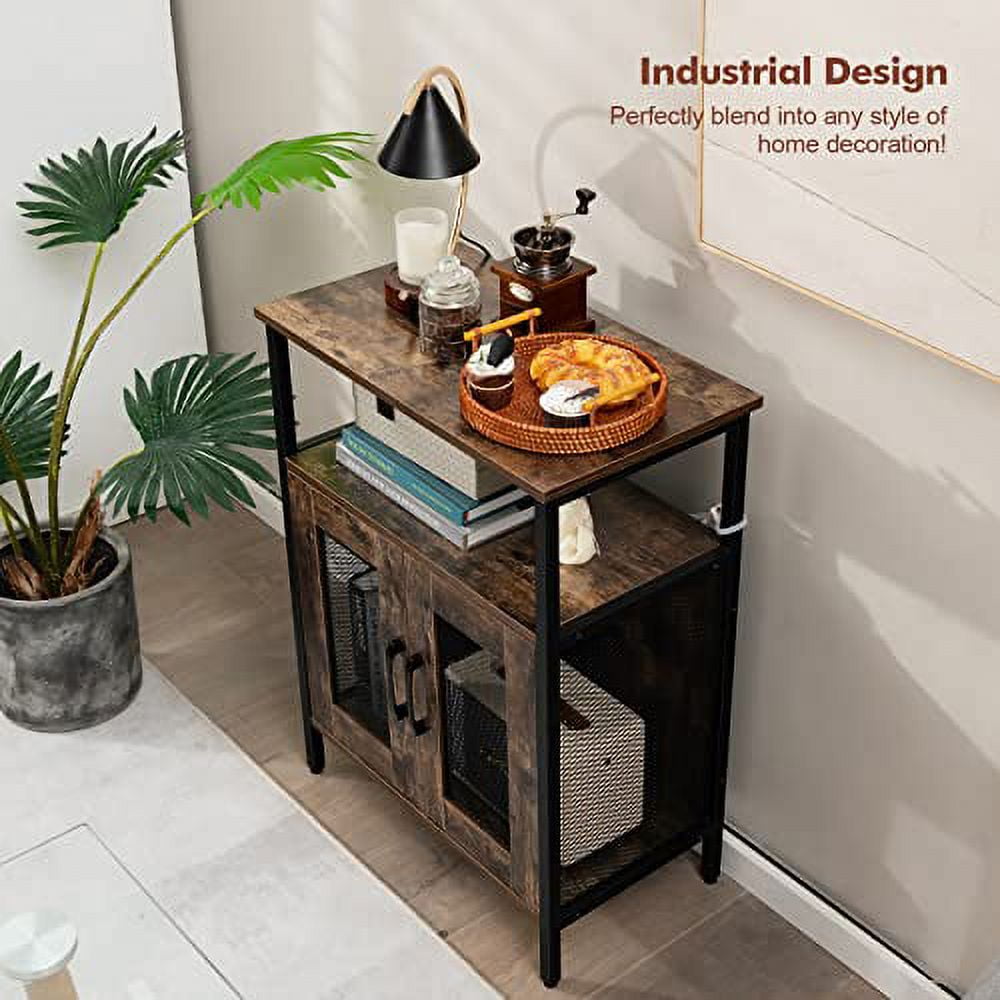 LOKO Wine Bar Cabinet, Industrial Liquor Cabinet with Detachable Wine ...