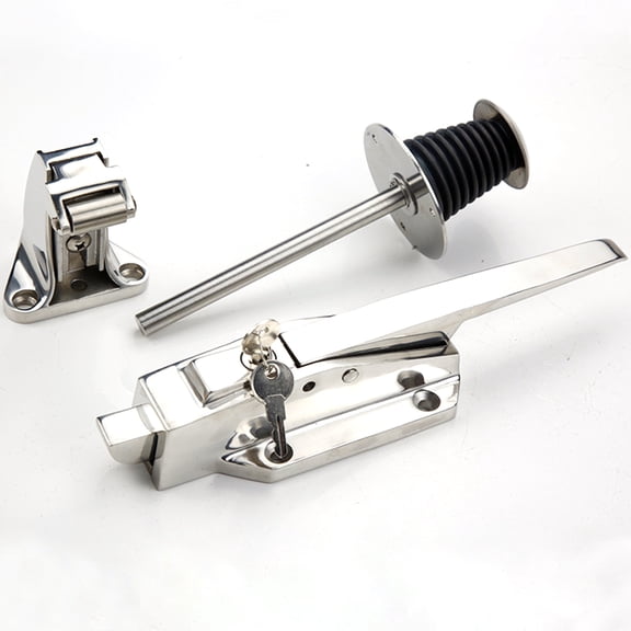 LOKORI Safety Latch Handle Kit Stainless Steel Polished for convex cooler doors 1 Pack