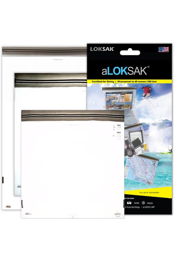 - aLOKSAK Bags - Large Multi-Pack, Waterproof Storage Bags, Airtight Dry Bags - Large Reusable Plastic Bags - Travel Bags - Evidence Bags (3 Pack)