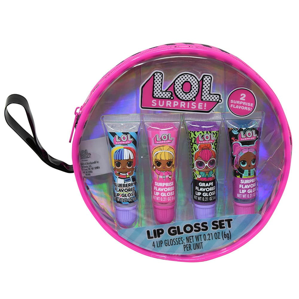 LOL 4pk Lip Gloss in Round bag