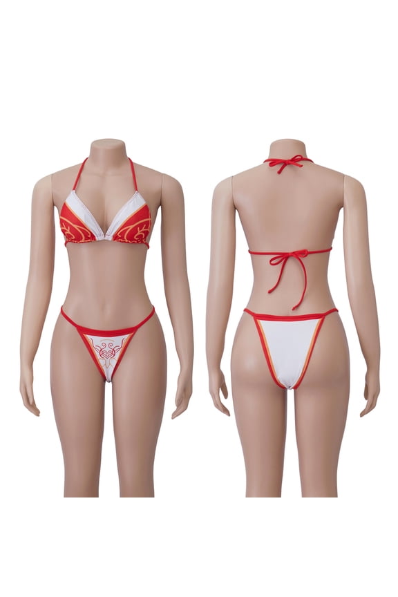 LOL Ahri Akali Cosplay Costume Anime Red Sexy Bikini Swimsuit Game Cosplay Halloween KDA Swimwear Lingerie Gift Christmas
