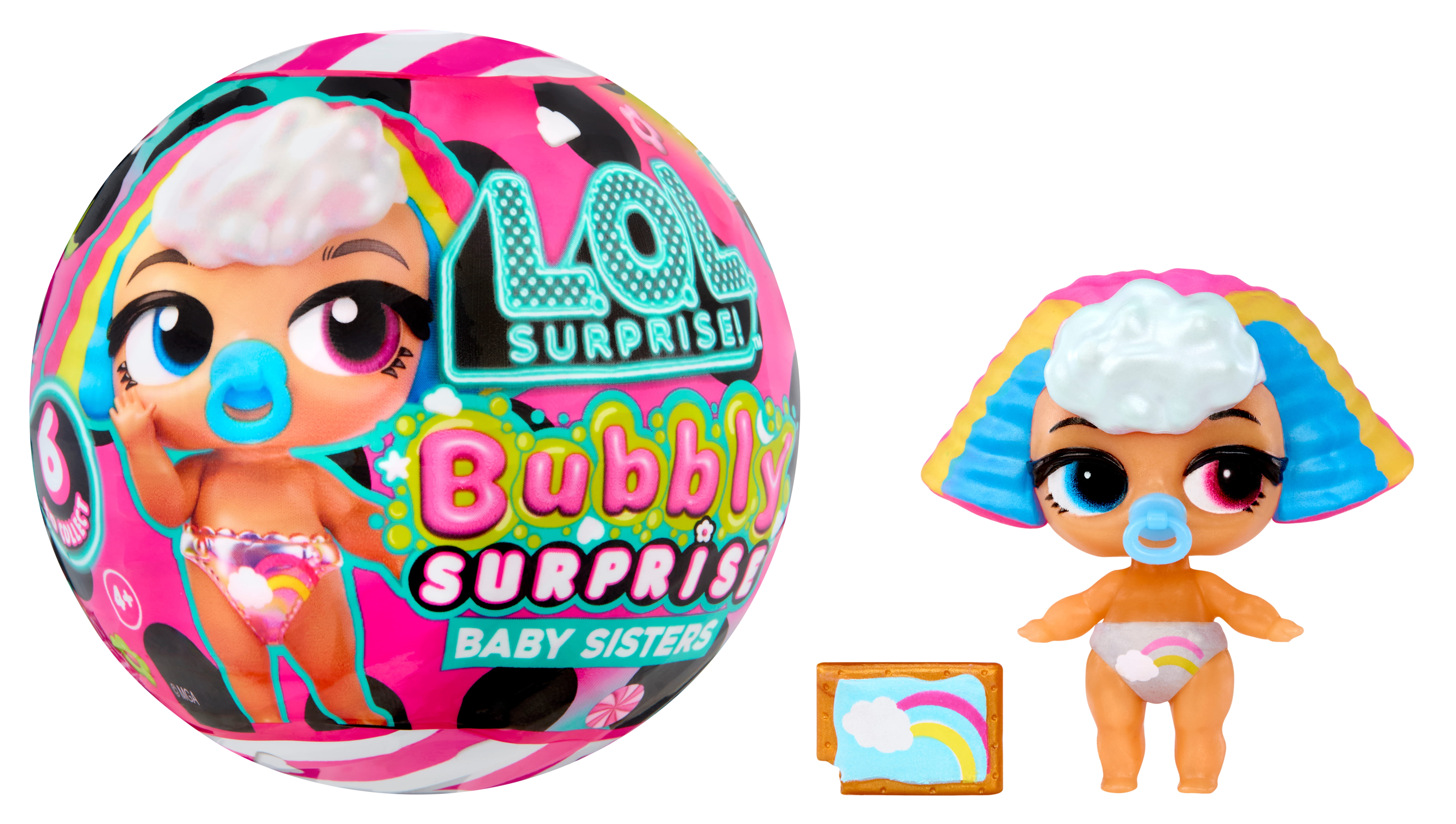 LOL Surprise Bubbly Surprise Baby Sisters Blind Collectible Dolls, Color Change Reveal, Ages 4+