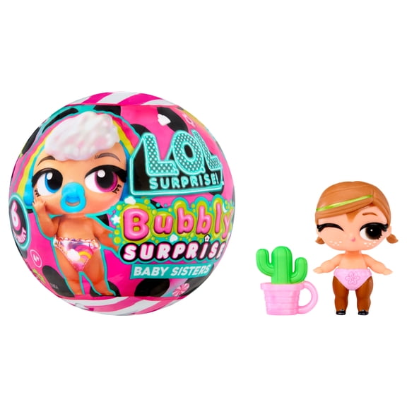 LOL Surprise Bubbly Surprise Baby Sisters Dolls with Color Change Reveal, On-the-Go Play, 4 Total Surprises Collect All 6! Gift for Kids Ages 4+