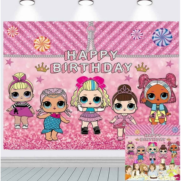 LOL Backdrop Background Banner Birthday Party Supplies Taspestry Wall Decor Post Lover