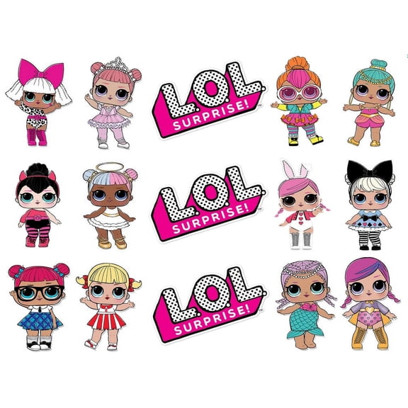 LOL Dolls Cake Border Side Strips Edible Cake Image Decoration Sugar Sheet