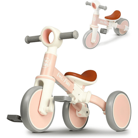 LOL-FUN 4 in 1 Balance Bike for Toddlers, Ages 1-4, Safe and Easy Assembly